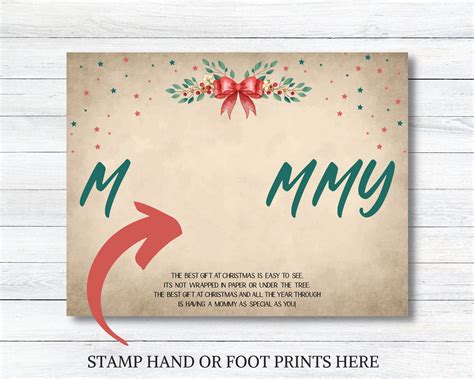 Mommy Christmas Handprint Art, DIY Kids Craft, Christmas Mommy ...