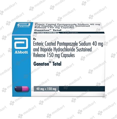 GANATON TOTAL CAPSULE 10'S, Price, Composition & Generic Alternatives ...