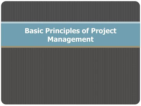 Basic Project Management Principles 的图像结果
