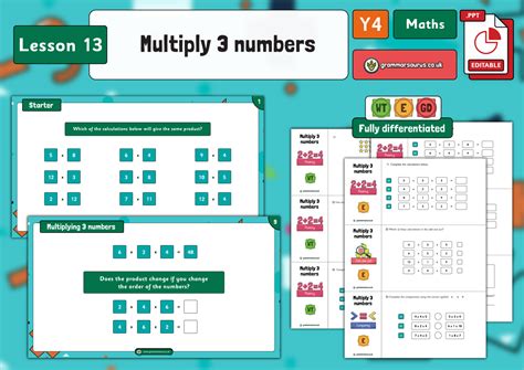 Year 4 Multiplication and Division – Multiply 3 numbers – Lesson 13 ...