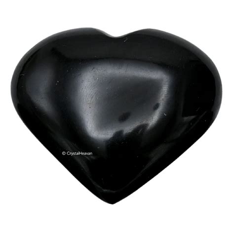 Black Tourmaline Heart - Premium Crystal Hearts - Crystal Heaven
