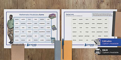 Mathematics Vocabulary Game (teacher made) - Twinkl
