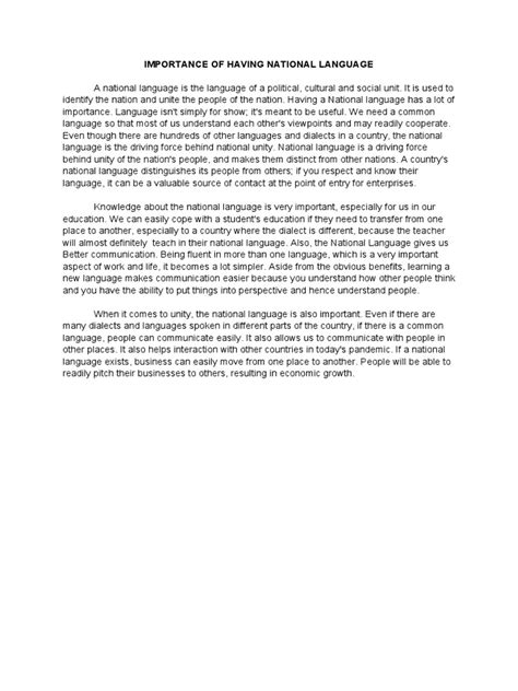 Image result for National Language Examples