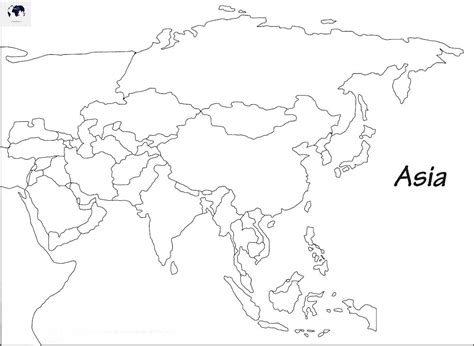Asia Map No Labels 的图像结果