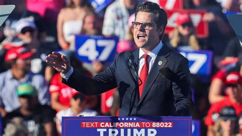 US President-elect Donald Trump's attorney general pick Matt Gaetz ...