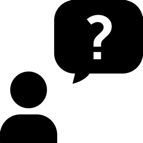 Man with a question in speech bubble - Free people icons