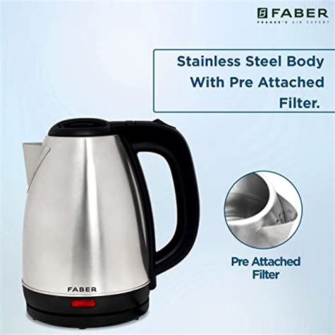 Buy Faber FK 1.8L Electric Kettle | Stainless Steel, 360° Swivel Base