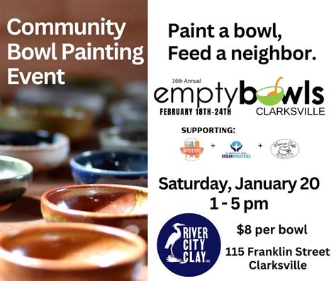 Empty Bowls Community Painting, 115 Franklin St Clarksville TN, 20 ...