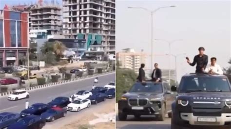 School Students Drive Luxury Cars in Surat on Farewell