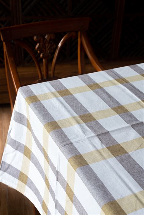 COTTON TABLE CLOTH,checks-2 to 4 seater – Vrindha Lifestyle