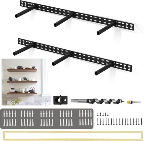 Amazon.com: Upgrade 2pcs 34"x6" Large Floating Shelf Brackets for Wall ...