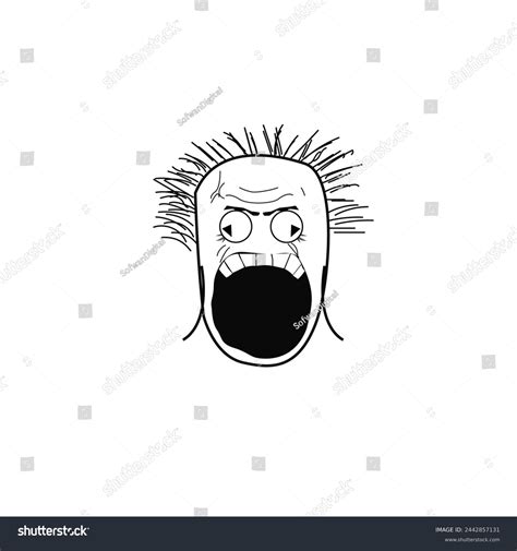 Man Mouth Open Viral Meme Vector Stock Vector (Royalty Free) 2442857131 ...