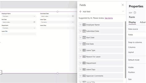 Power Apps Update Form 的图像结果