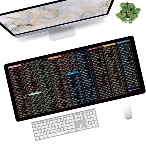 Premium Keyboard Shortcuts Antislip Mouse Desk Mat