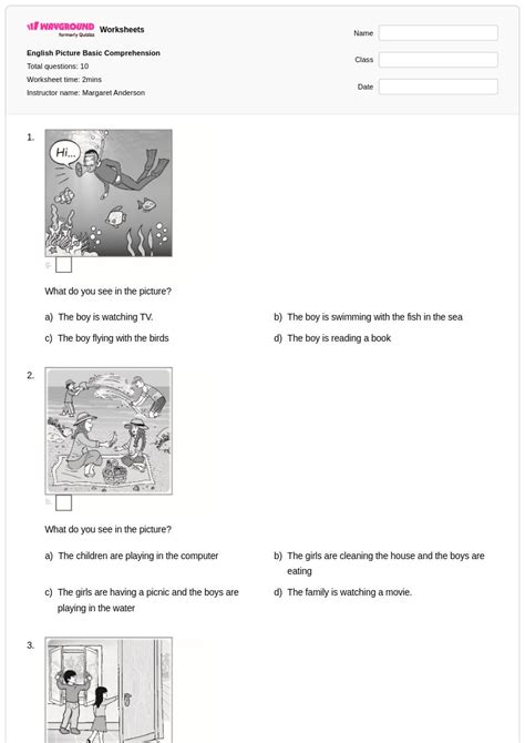 50+ Picture Comprehension worksheets for Class 1 on Wayground | Free ...