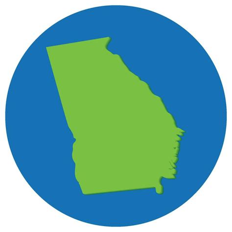 Thin Blue Line Old State Maps - Georgia – Maps Of The Past Color Drop
