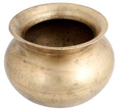 Round Assamese Brass Rice Cooking Pot