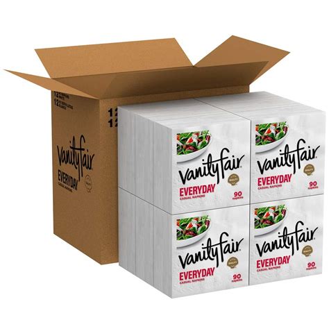 Vanity Fair Everyday Napkins, 1080 Count Paper Napkins (12 Packs of 90 ...