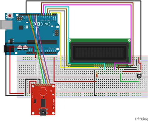 Image result for Arduino RFID RC522 Fritzing