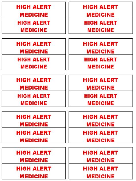 High Alert Medicine High Alert Medicine | PDF