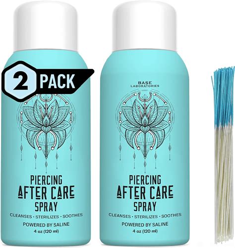 Base Labs Sea Salt Piercing Aftercare Spray | 4oz | Piercing Cleaning ...