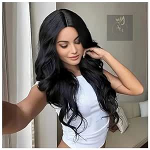 Akashkrishna Long Black Synthetic Hair Wig for Women | 24 Inch Full ...
