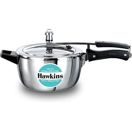 Buy Hawkins 3.5 Litre Triply Stainless Steel Pressure Cooker, Inner Lid ...