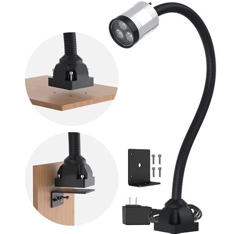 LED Work Light 9W Flexible gooseneck lamp, Screw Fixed Base, 110 ...