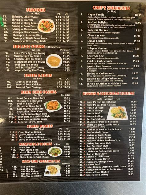 Menu at Gold Star restaurant, Wallingford