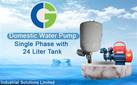 crompton water pumps single phase (multiclour) with 24 liter tank, NRV ...