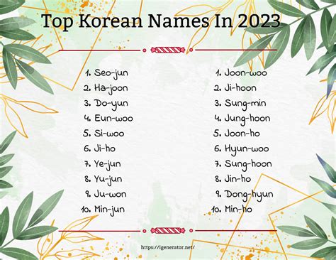 Korean Name Generator | 421 Korean Name Ideas