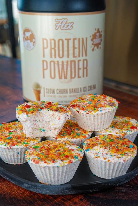 68 Cal Fruity Pebble Protein Mini Ice Cream Cakes – Protein Cookie ...