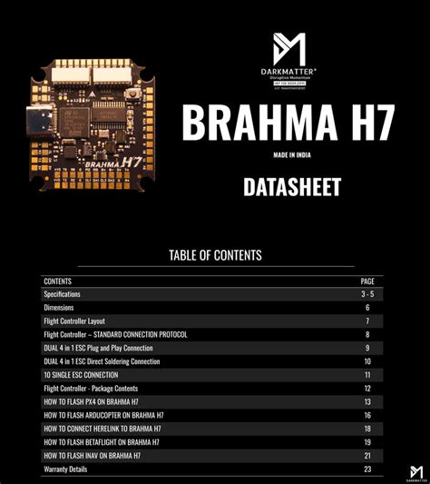 Darkmatter® BRAHMA H7 - STM32H743 Flight Controller - Made In India