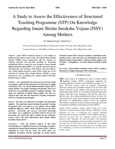 (PDF) A Study to Assess the Effectiveness of Structured Teaching ...
