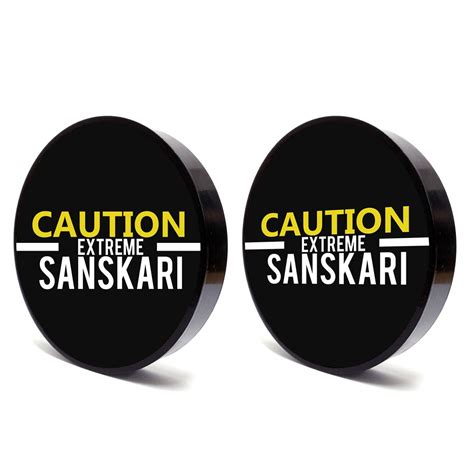 CrazyInk® Premium Caution Extreme Sanskari Printed Coasters | HD Print ...