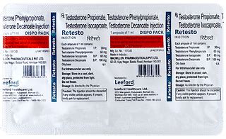 Retesto 250 Mg Injection 1 Ml - Uses, Side Effects, Dosage, Price ...