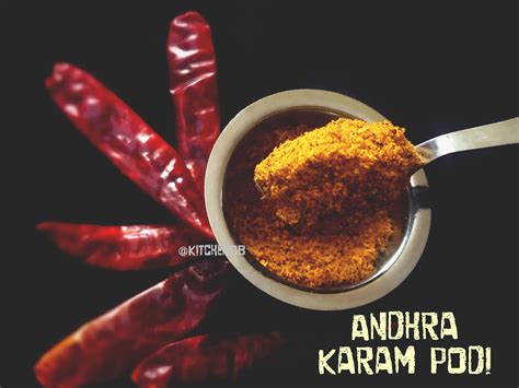 Andhra Karam Podi – KitchenDB – My Passion for Healthy Cooking