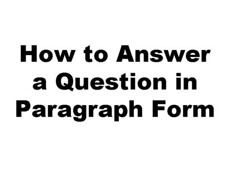 Image result for Paragraph Question