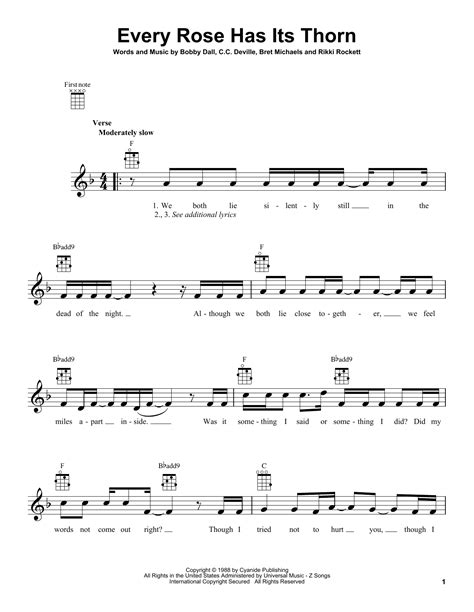 Every Rose Has Its Thorn Lyrics