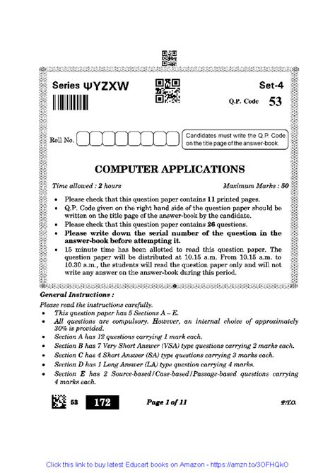 53 Computer Application (PYP)22-2023 - 53 Page 2 of 11 SECTION A 12 1 ...