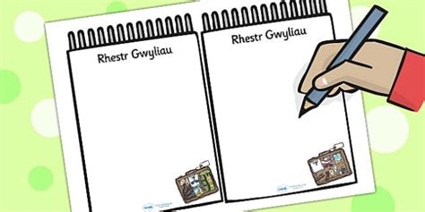 Travel Agents Holiday List Welsh Translation (teacher made)