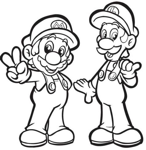 Pictures Of Mario And Luigi To Color at sasbowlingblog Blog