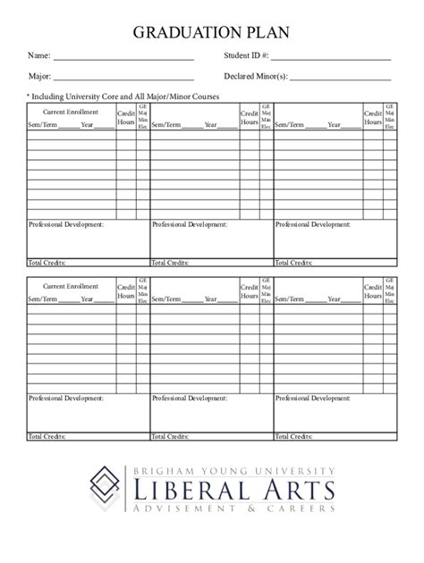 2017 Form BYU MSS Graduation Plan Fill Online, Printable, Fillable ...
