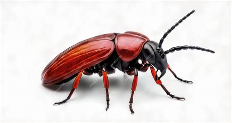 Premium Photo | Vivid red and black beetle with iridescent wings