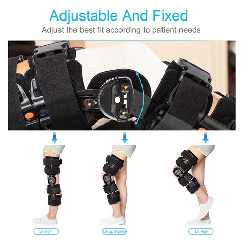 REAQER Hinged Knee Brace ROM Post OP Knee Immobilizer Leg Braces ...
