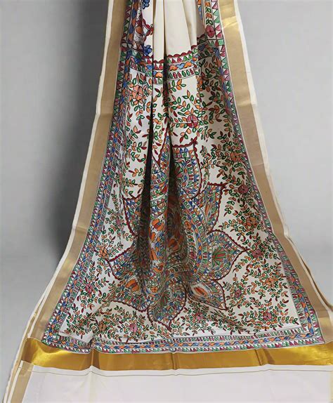 Madhubani Hand Painted Sarees || Buy at Peepal Clothing