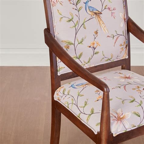 Buy Dastkari Fabric Dining Chair with Armrest - Beige from Home Centre ...