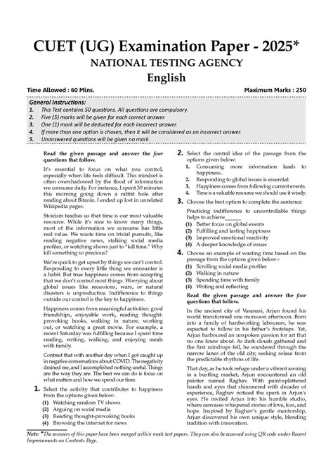 NTA CUET (UG) 10 Mock Test Papers English | For 2026 Exam – Oswaal Books