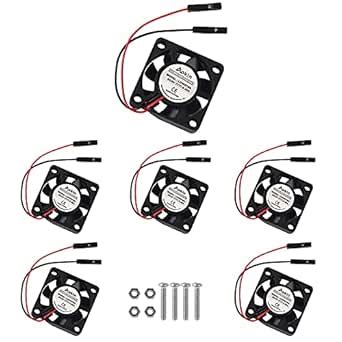 MELIFE 6 pcs Mini Cooling Fan for Raspberry Pi 4/5, 30x30x7mm, Quiet ...