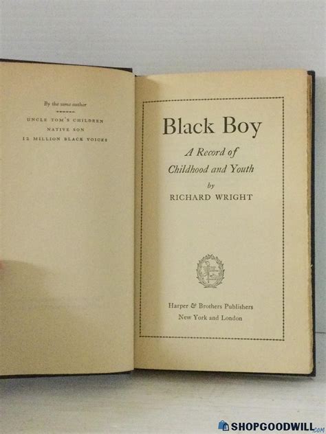 Black Boy; Richard Wright - Hardcover | ShopGoodwill.com